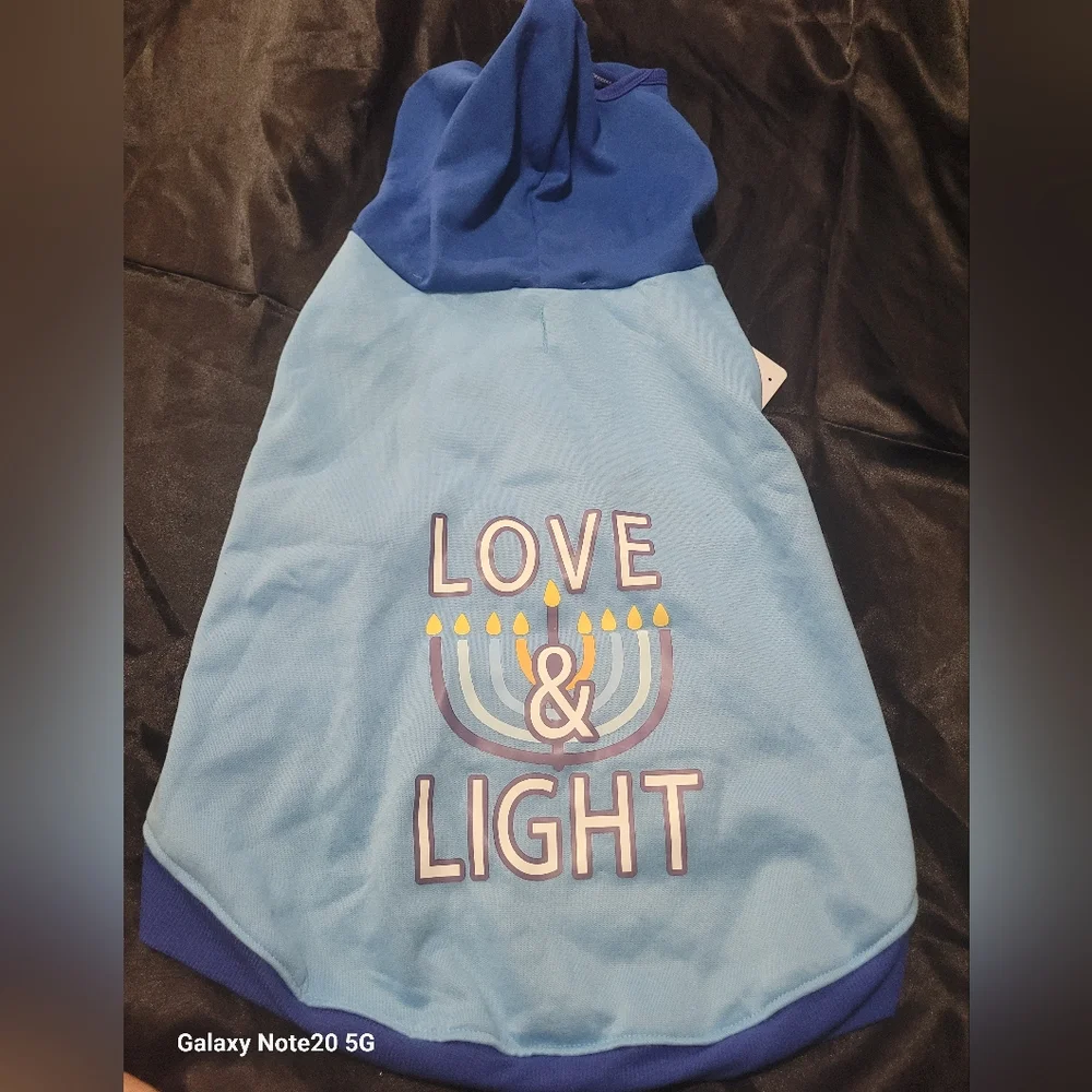 New Boots & Barkley Hanukkah Hoodie~Jacket~Sweater~Love & Light~Menorah~XL